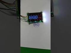 파란색 세그먼트 VA LCD 모듈 검은색 5V LCD 디스플레이 PCB와 함께 백색 백등