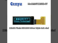 파란색 0.91 인치 OLED 디스플레이 128x32 픽셀 SSD1306 드라이버 15pin 솔더링 FPC