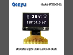 얇은 0.96 인치 OLED 모듈 128x64 해상도 SSD1315 30pin 솔더링 FPC