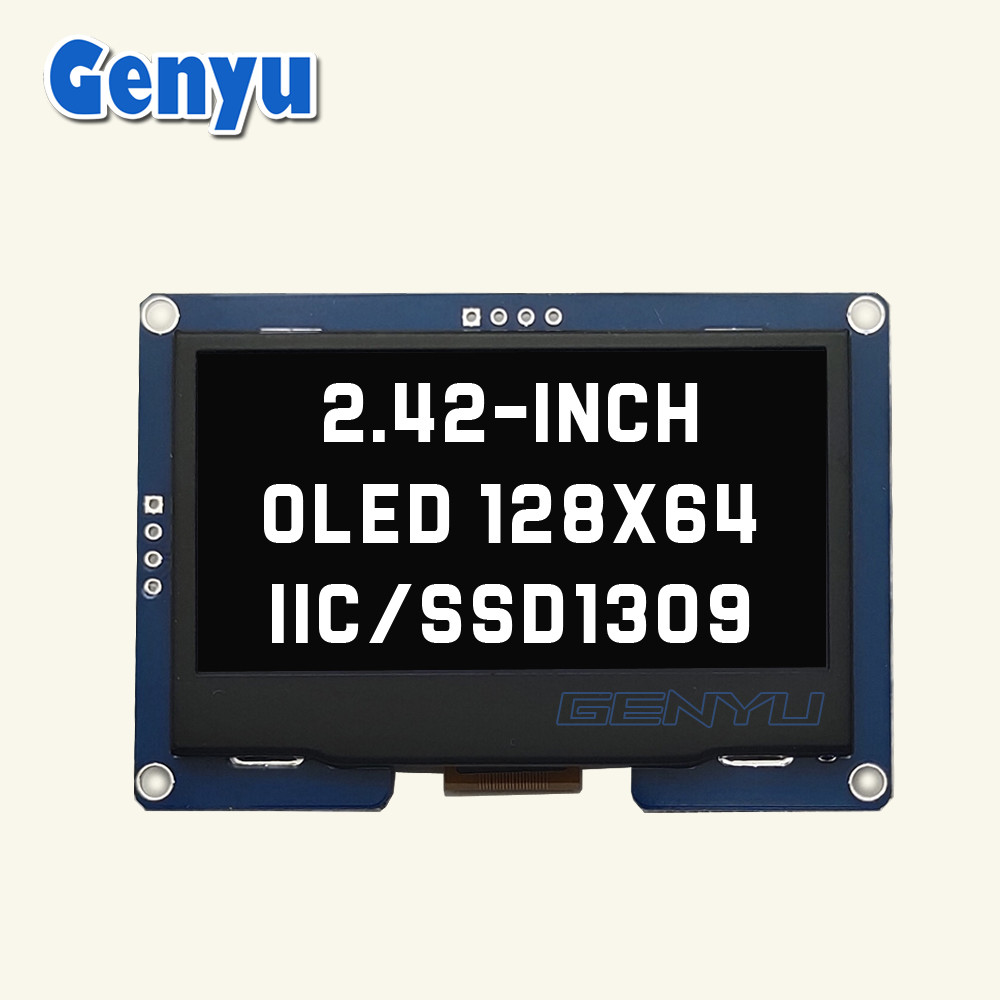 모노크롬 2.42인치 OLED 디스플레이 128x64 해상도 SSD1309 I2C 인터페이스