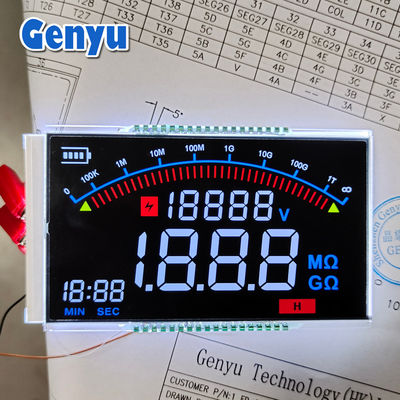 검은색 화면 색상 세그먼트 VA LCD 디스플레이