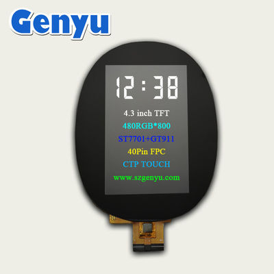 좋은 가격 4.3 인치 TFT 터치 스크린 LCD 용량 터치 스크린 480x800 점 40pin RGB 인터페이스 온라인으로