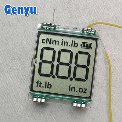 사용자 정의 3자리 7 세그먼트 LCD 디스플레이 TN 포티비 블랙 폰트 12 PIN 연결