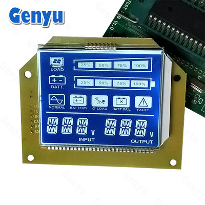 TN LCD 화면 LCD 세그먼트 디스플레이 어두운 배경 흰색 백라이트 SMT_HT1621