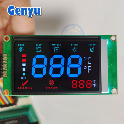 좋은 가격 맞춤형 VA LCD 디스플레이 블루 डिजि트 7 세그먼트 화면 COB+Zebra 4.5V 공급 온라인으로