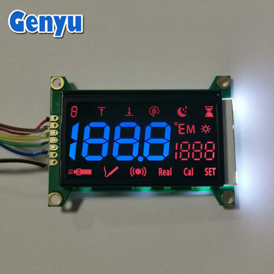좋은 가격 파란색 세그먼트 VA LCD 모듈 검은색 5V LCD 디스플레이 PCB와 함께 백색 백등 온라인으로