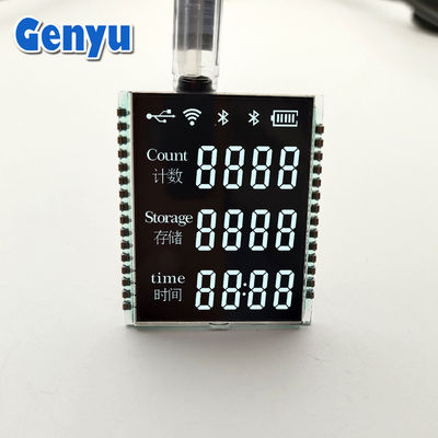 작은 크기의 수직 정렬 디스플레이 3선 4자리 검은 세그먼트 화면 3.3V 30PIN