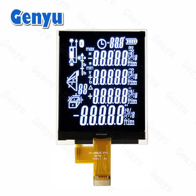 블랙 세그먼트 COG LCD VA 디스플레이 화이트 문자 2.4 인치 LCD 화면