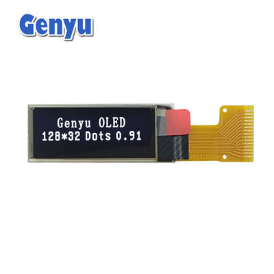 좋은 가격 0.91인치 OLED 디스플레이 128x32 해상도 화이트 15핀 FPC SPI 인터페이스 온라인으로