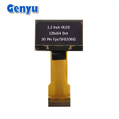 좋은 가격 화이트 문자 OLED 디스플레이 1.3 인치 128x64 점 SH1106 30PIN FPC 커넥터 온라인으로