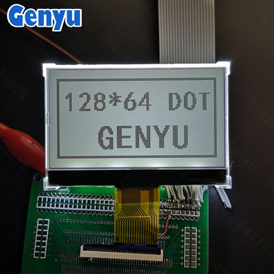 2.9인치 128x64 그래픽 LCD 디스플레이 FSTN 블랙 화이트 트랜스플렉티브 18PIN SPI 인터페이스