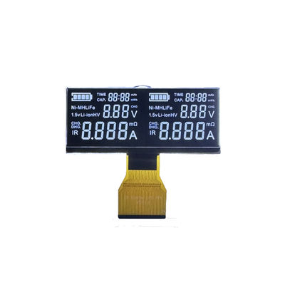 좋은 가격 VA LCD 디스플레이 화이트 세그먼트 블랙 배경 5V FPC 연결 온라인으로